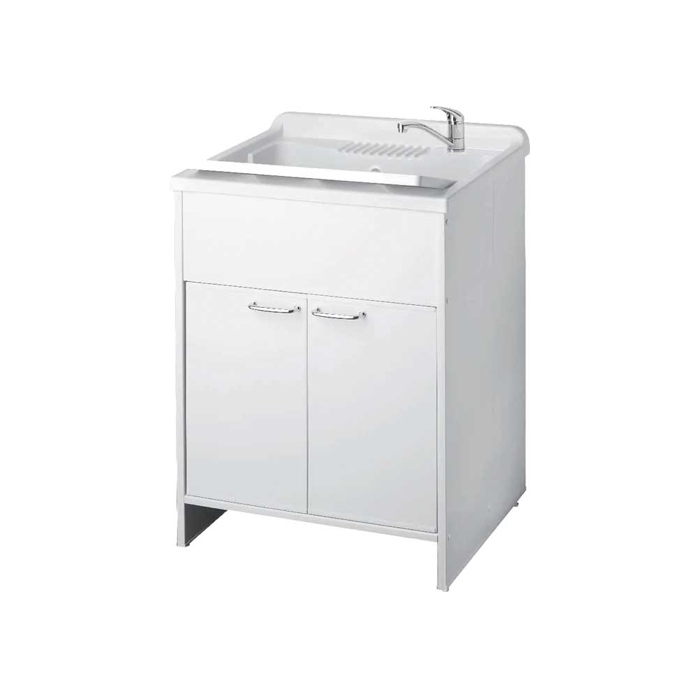 Mobile lavatoio Garden a 2 ante bianco lucido L.60 x P.50 x H.85 cm — Negrari - HD casa