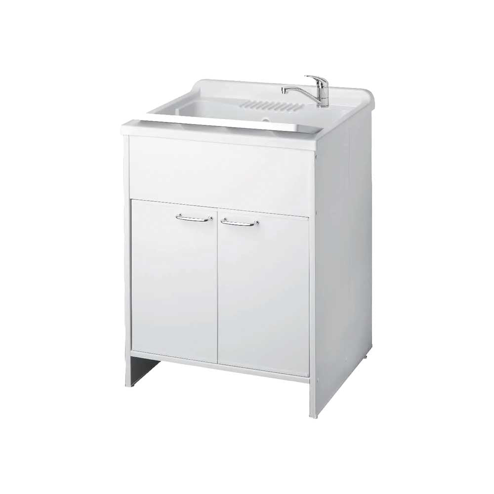 Mobile lavatoio Garden a 2 ante bianco lucido L.60 x P.60 x H.85 cm — Negrari - HD casa