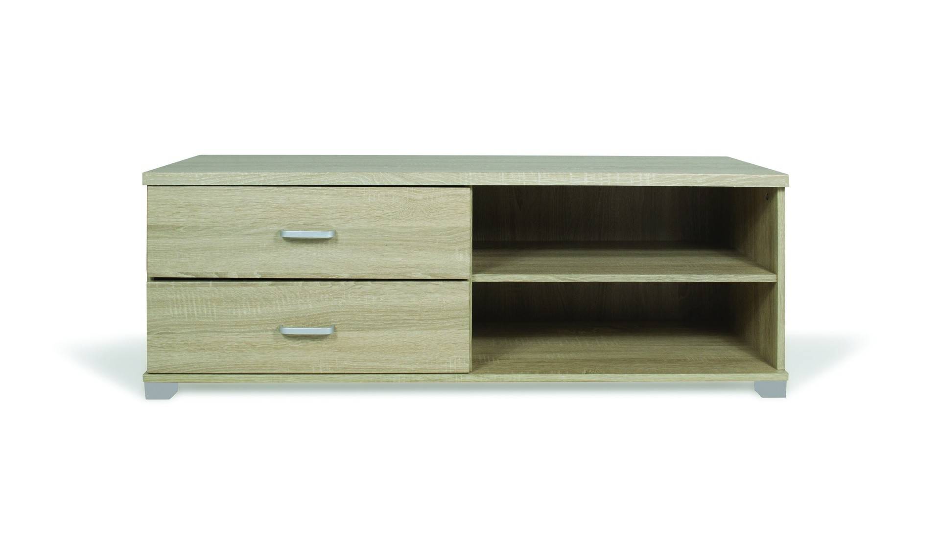 Mobile porta tv con cassetti e ripiani in rovere 120x40x43,5cm - HD casa