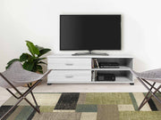 Mobile porta Tv con cassetti e ripiani in rovere 120x40x43,5cm - HD casa