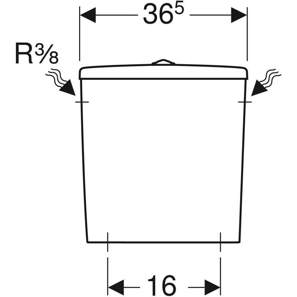 Monoblocco Selnova cassetta con batteria — Geberit - HD casa