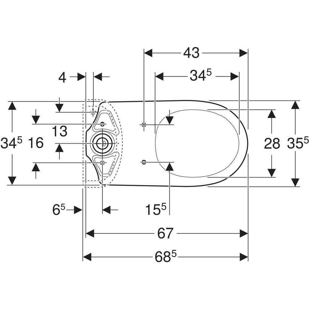 Monoblocco Selnova vaso scarico parete — Geberit - HD casa