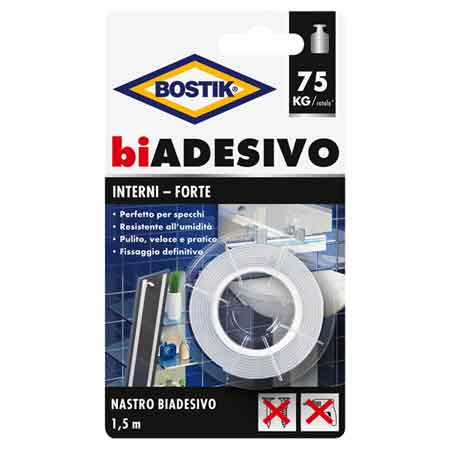 Nastro biadesivo Interni Bostik mm 19x1,5mt - HD casa