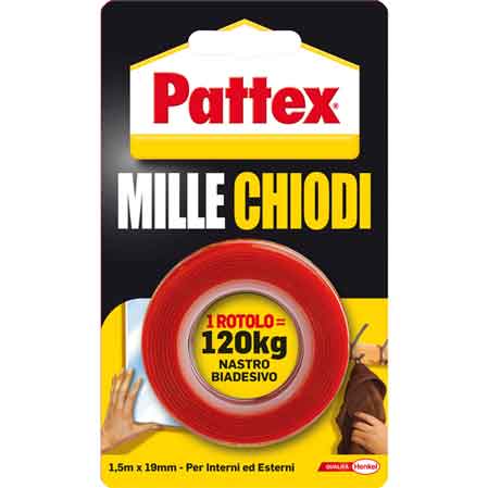 Nastro Millechiodi mm 19x1,5 mt — Pattex - HD casa