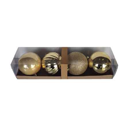 Palline di natale Ø 6 cm, conf. 12 pezzi - colore argento - HD casa