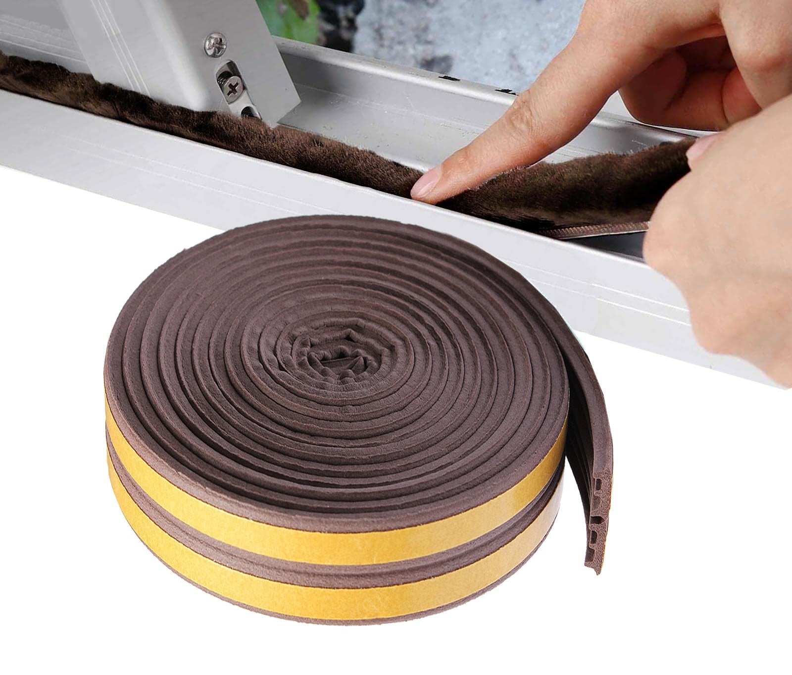 Parafreddo per porte e finestre in gomma Cardinale 9 mm x 6 mt - marrone - HD casa