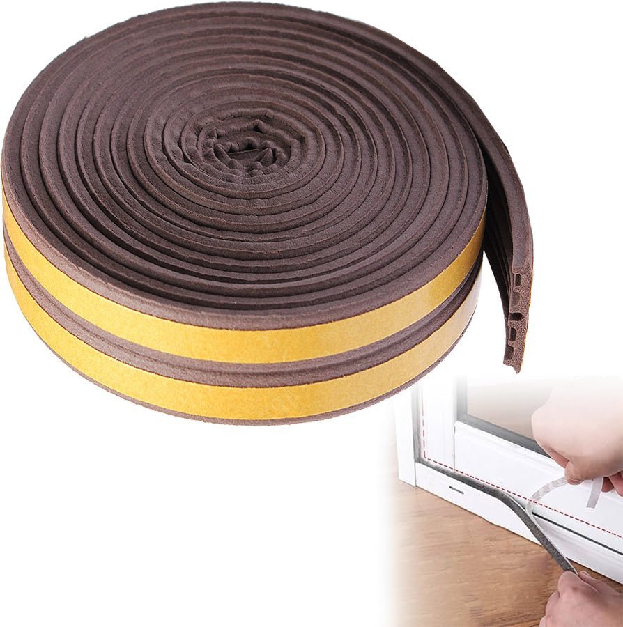 Parafreddo per porte e finestre in gomma Cardinale 9 mm x 6 mt - marrone - HD casa