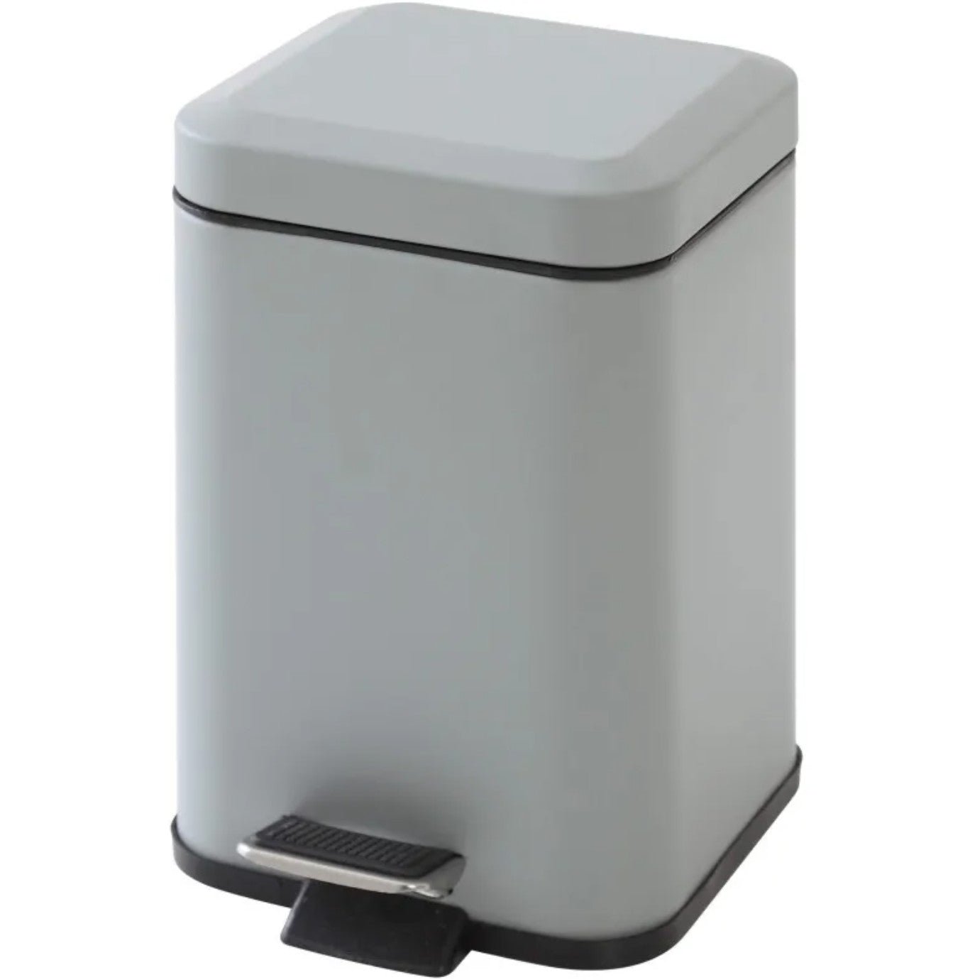 Pattumiera grigia da 3 litri con fondo removibile Feridras, elegante e pratica per la tua casa. - HD casa
