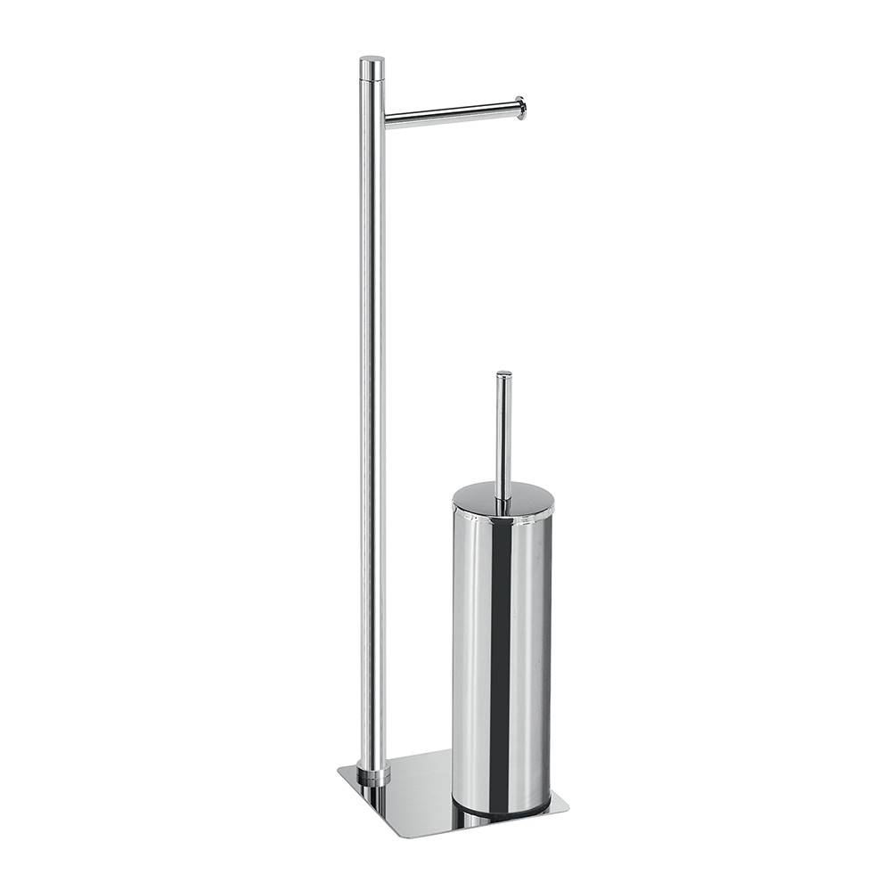 Piantana portarotolo e portascopino GEDY linea Trilly Cromato - HD casa