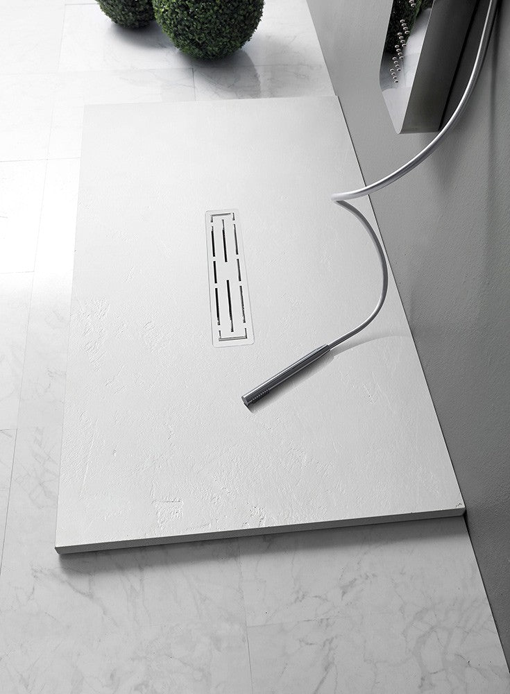 Piatto doccia Cemento Matt 3,0 80x140 Bianco matt - HD casa