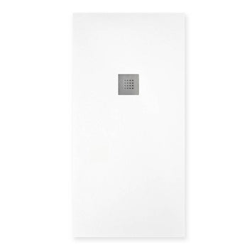 Piatto doccia effetto pietra 70x90 BIANCO marmoresina pieno piletta inclusa - HD casa