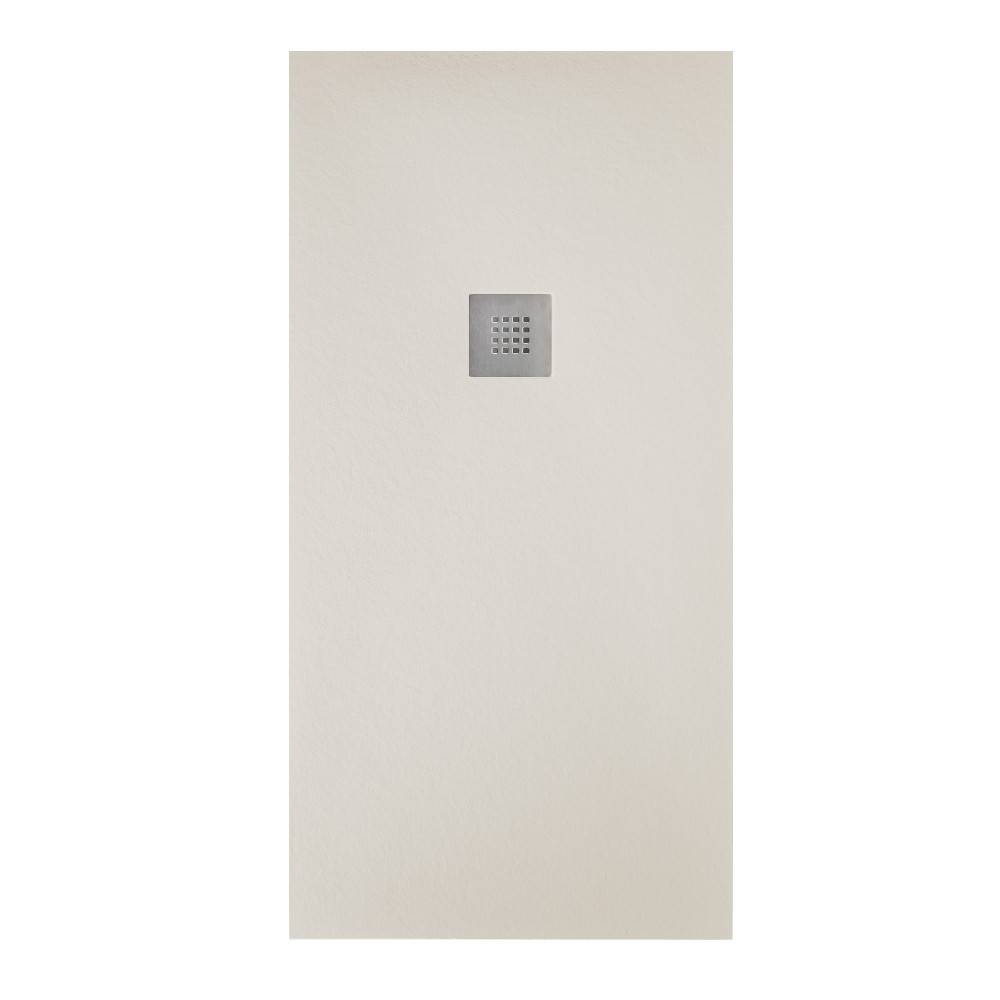 Piatto doccia effetto pietra 80x180 Crema marmoresina pieno Piletta inclusa - HD casa
