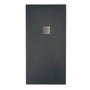 Piatto doccia effetto pietra 90x90 Antracite marmoresina pieno Piletta inclusa - HD casa