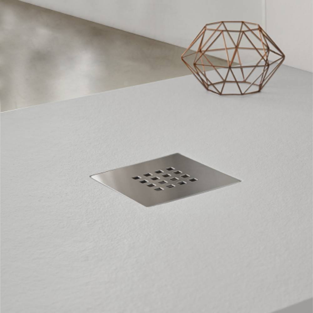 Piatto doccia effetto pietra 90x90 Cemento marmoresina pieno Piletta inclusa - HD casa