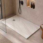 Piatto doccia rettangolare H.2 in marmo bianco di carrara 70 x 100 cm - HD casa
