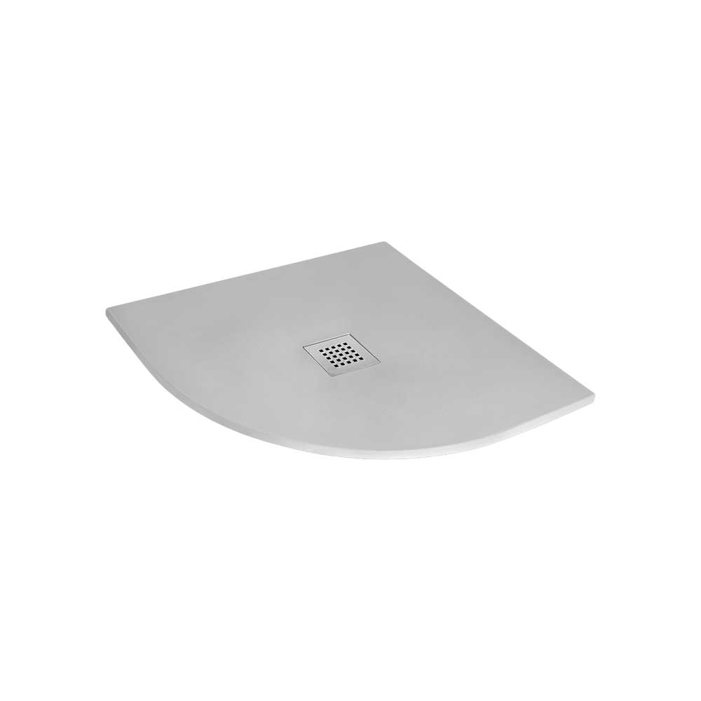 Piatto doccia semicircolare Ultraflat cemento 80 x 80 cm — Cardinale Professional - HD casa