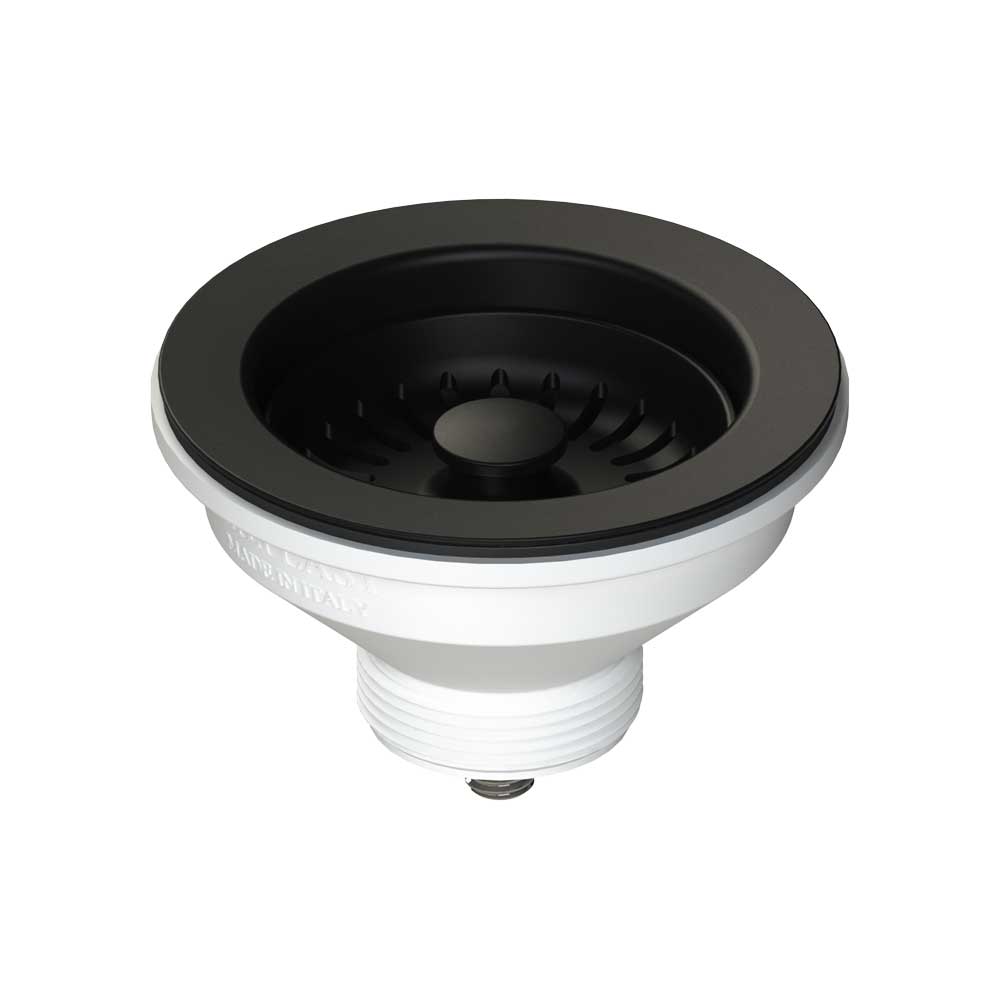 Piletta antracite per lavello cucina con foro Ø90 stp 1"1/2 x Ø114 mm — L.B. Plast - HD casa