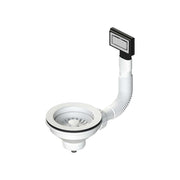 Piletta bianca per lavello cucina con foro Ø90 ctp rettangolare 1"1/2 x Ø114 mm — L.B. Plast - HD casa