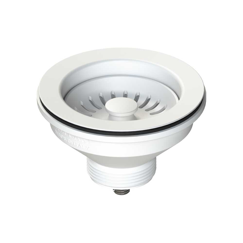 Piletta bianca per lavello cucina con foro Ø90 stp 1"1/2 x Ø114 mm — L.B. Plast - HD casa