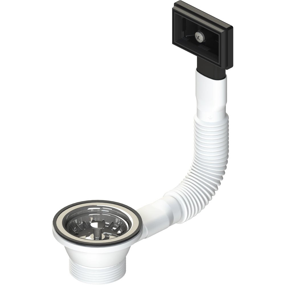 Piletta canestro per lavello cucina con foro Ø60 ctp rettangolare 1"1/2 x Ø70 mm — L.B. Plast - HD casa