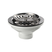Piletta canestro per lavello INOX con griglietta INOX senza troppopieno 1"1/2 x Ø114 mm — MADE IN Italy - HD casa