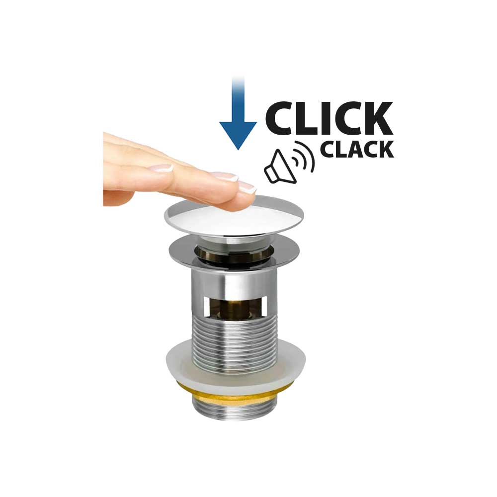 Piletta click clack per lavabo in ottone cpt 1"1/4 — Cardinale Professional - HD casa