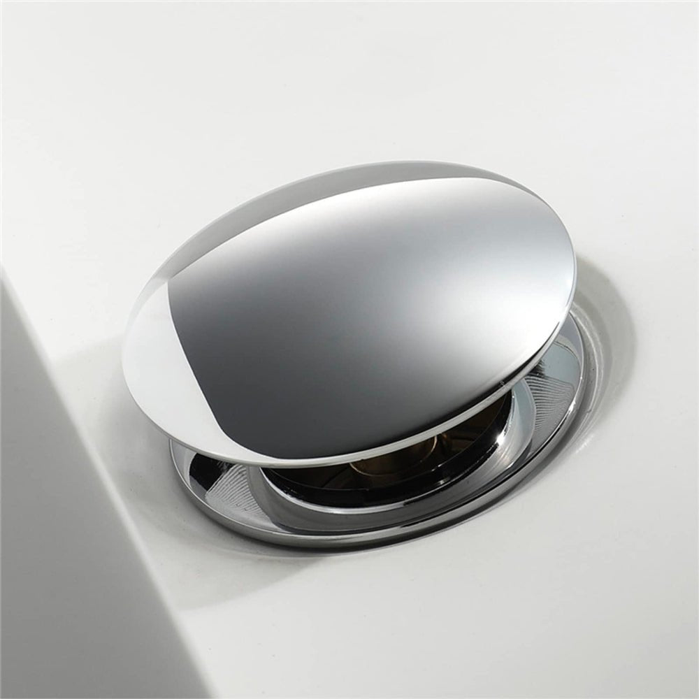 Piletta click clack per lavabo in ottone Moderna 1"1/4 - cromo — MADE IN Italy - HD casa