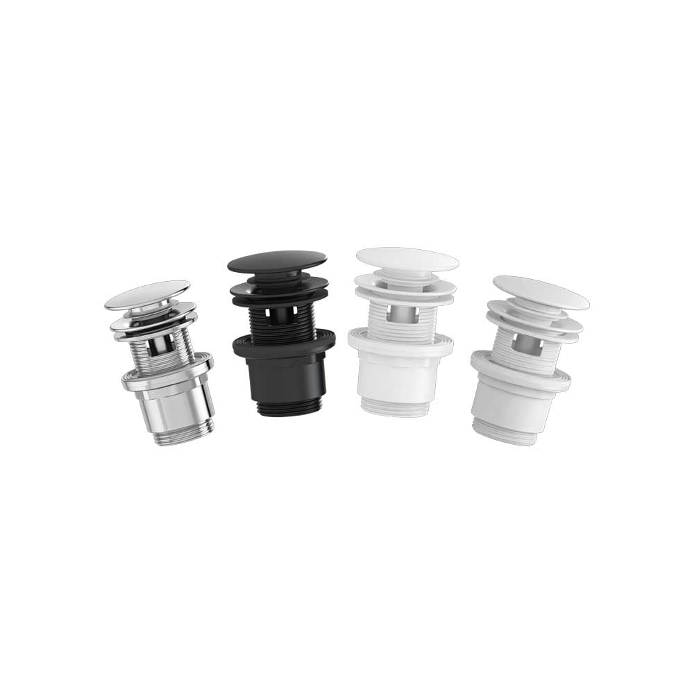 Piletta click-clack per lavabo Long10 1"1/4 - bianco opaco — Aeffe Universal - HD casa