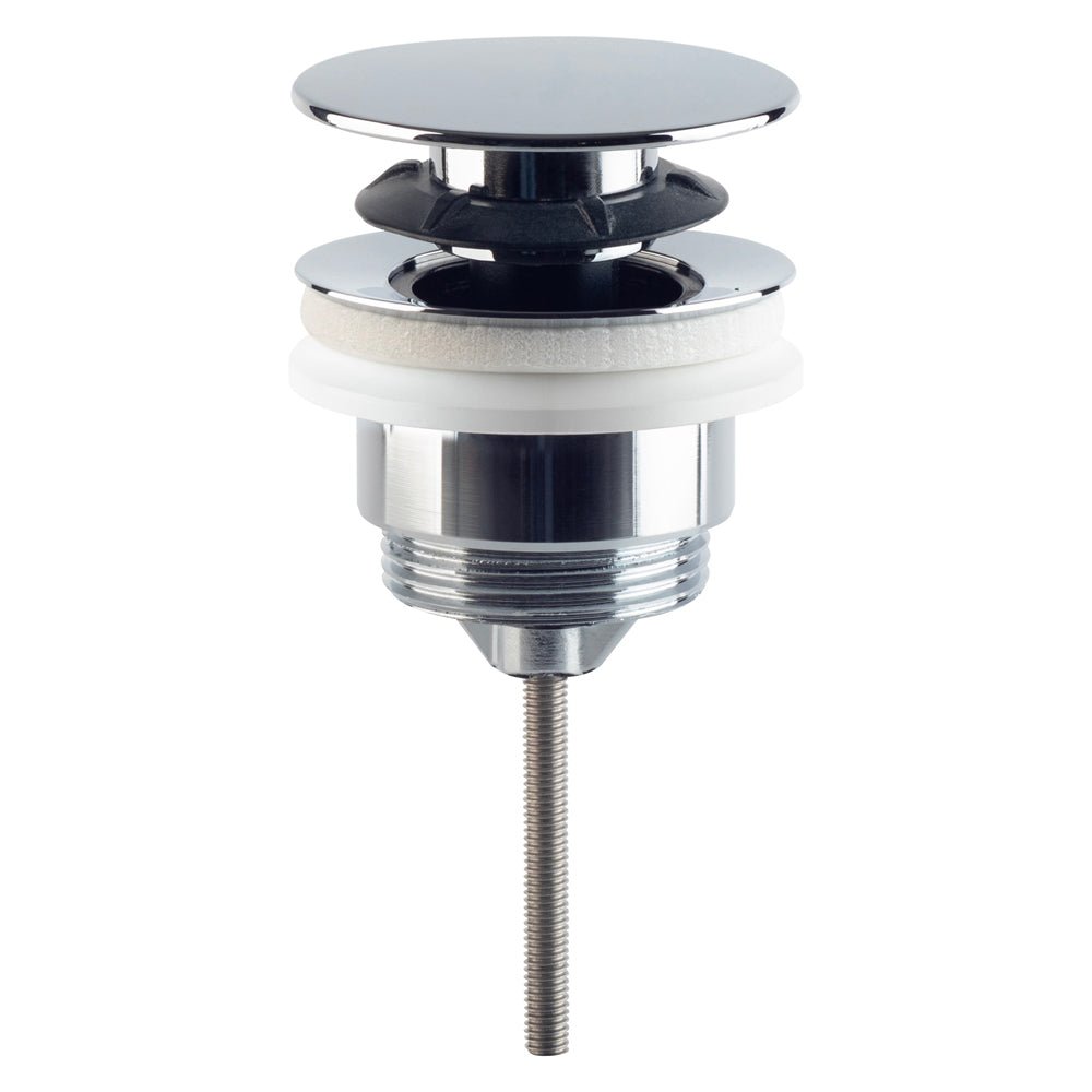Piletta click clack universale con griglia fermacapelli 1"1/4 x Ø63 mm — OMP - HD casa