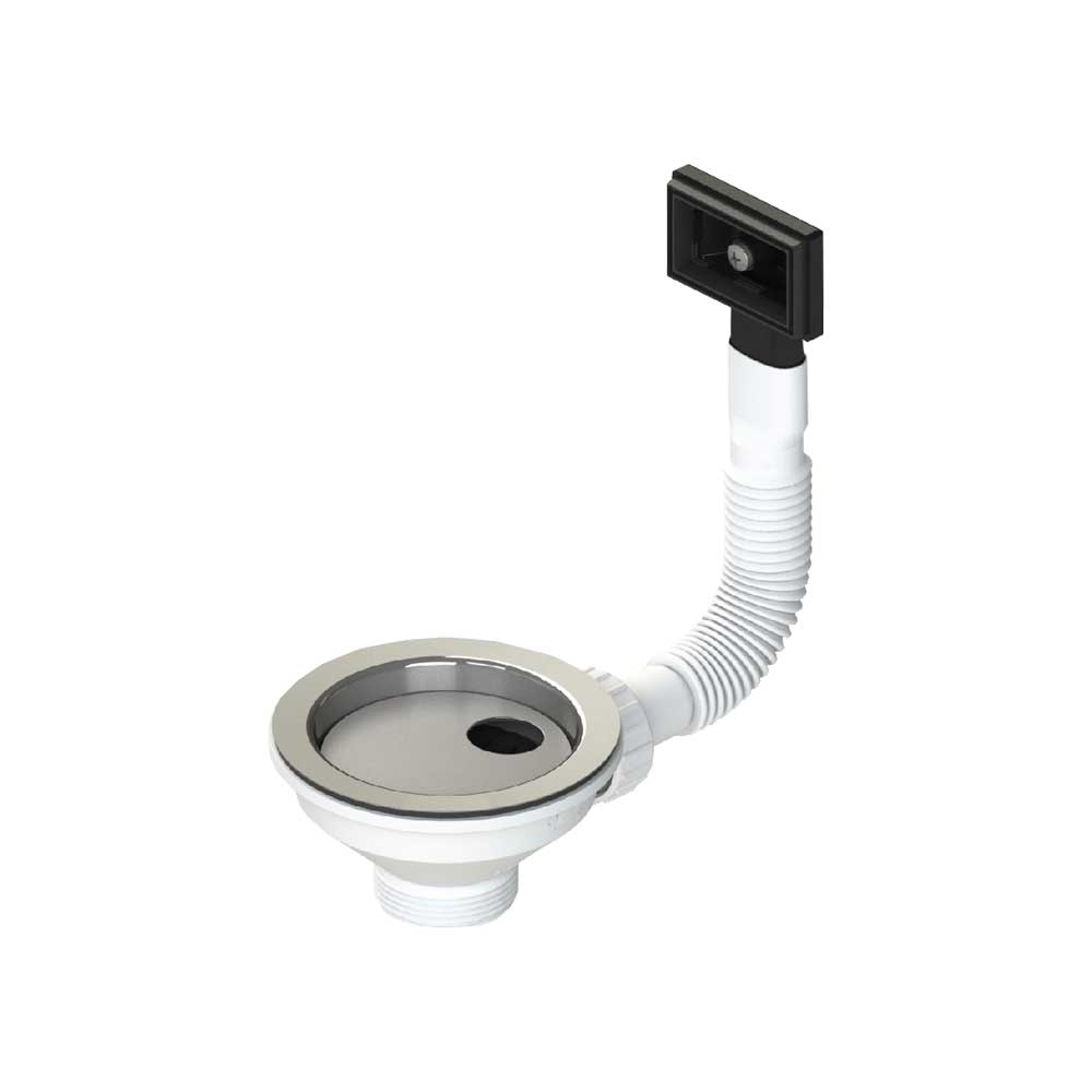 Piletta Mercurio per lavello cucina con foro Ø90 ctp rettangolare 1"1/2 x Ø114 mm — L.B. Plast - HD casa