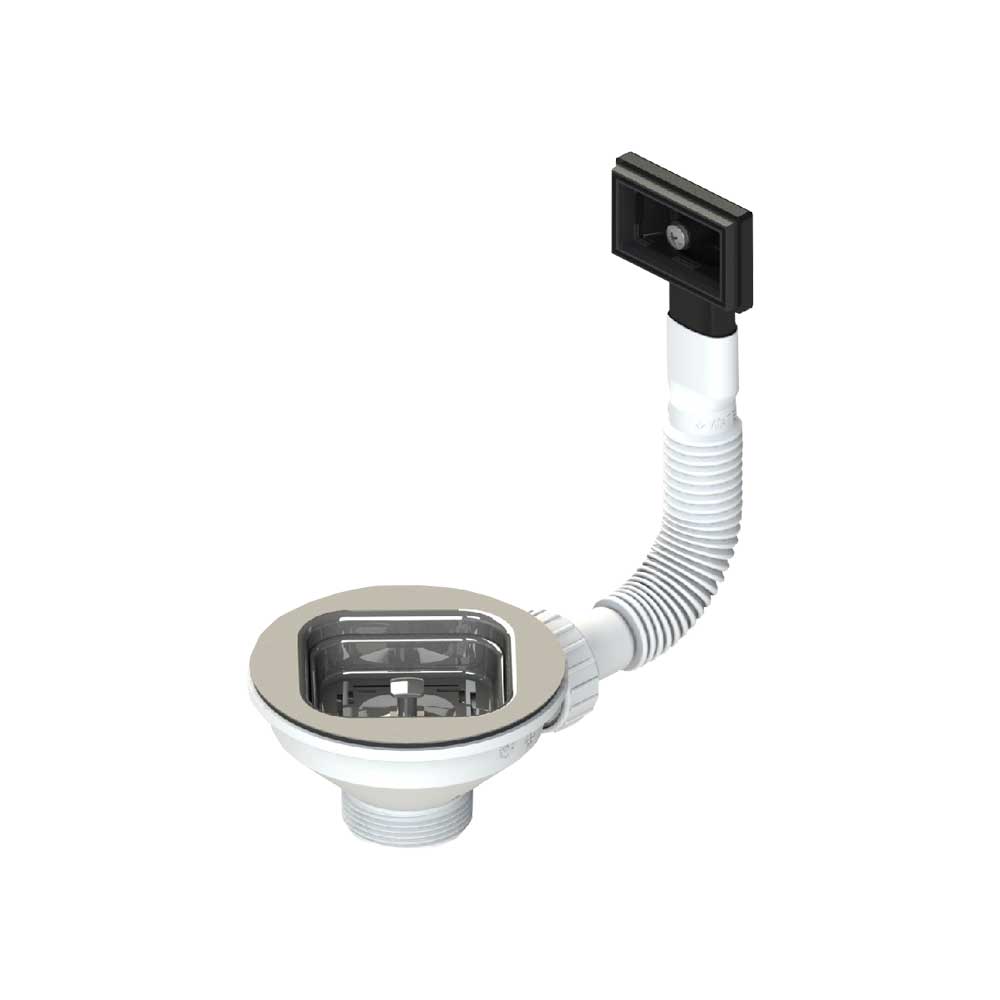 Piletta multi STYLE" per lavello cucina con foro Ø90 ctp rettangolare 1"1/2 x Ø114 mm — L.B. Plast - HD casa