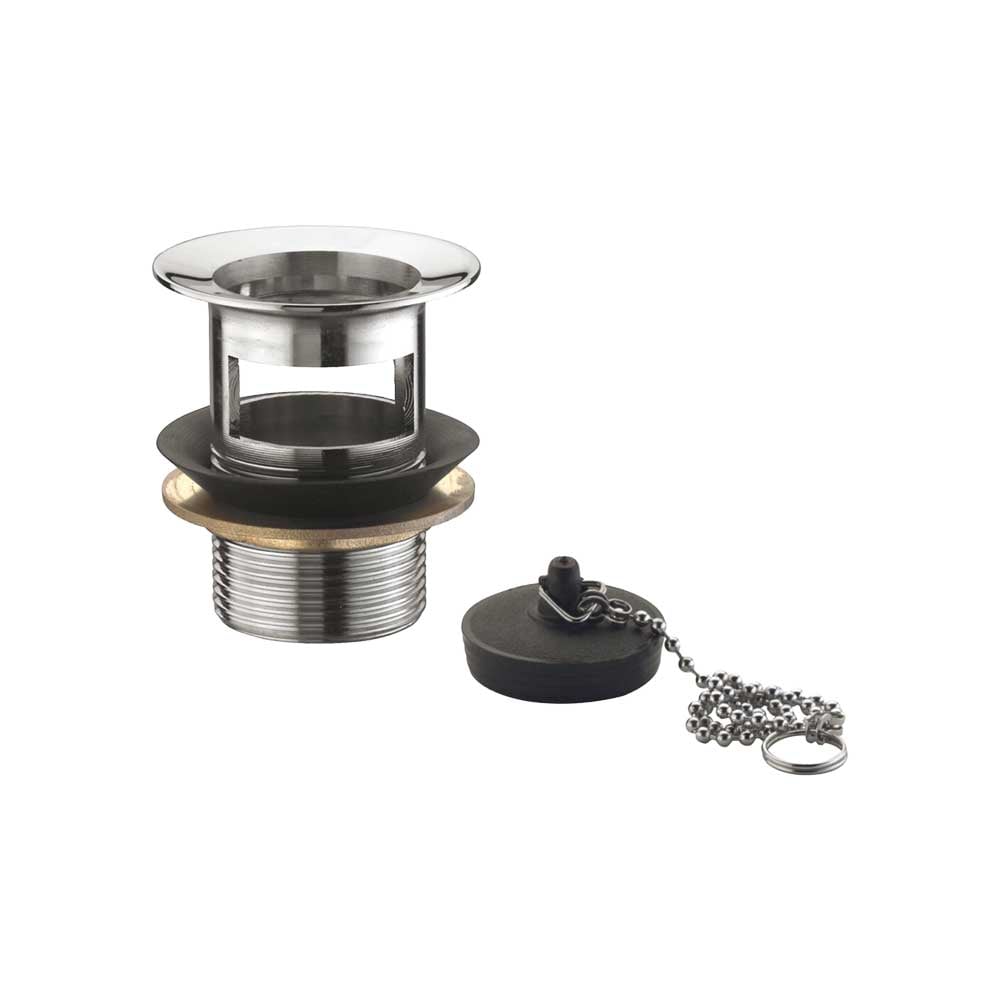 Piletta per lavabo e bidet in ottone ctp con tappo a catenella 1"1/4 x Ø63 mm - H.70 - HD casa