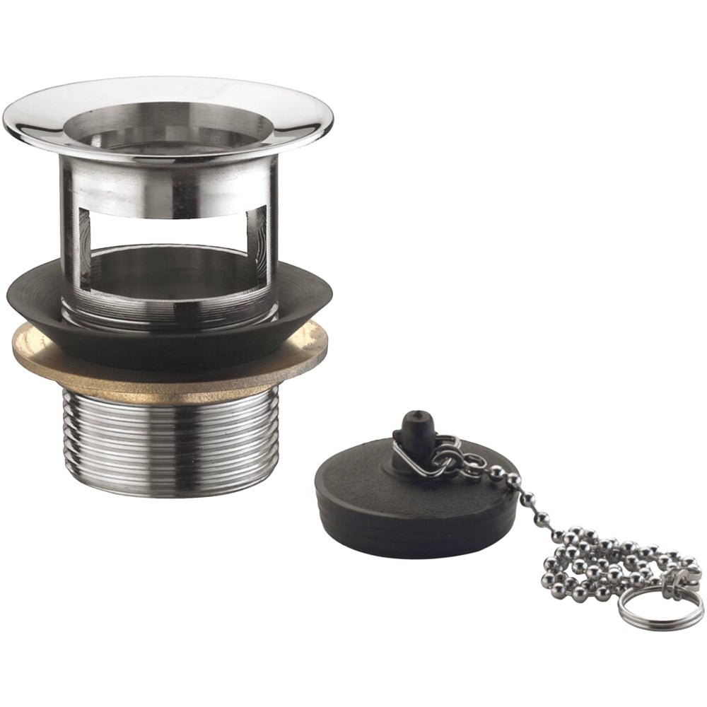 Piletta per lavabo e bidet in ottone ctp con tappo a catenella 1"1/4 x Ø63 mm - H.70 - HD casa