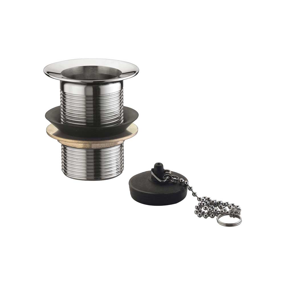 Piletta per lavabo e bidet in ottone stp con tappo a catenella 1" x Ø63 mm - H.70 - HD casa