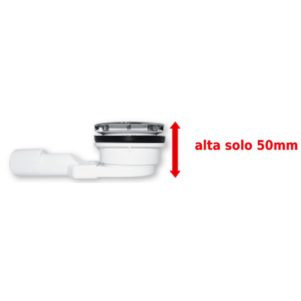 Piletta per piatto doccia foro Ø90 Slimmy cromo Ø40/50 x Ø120 mm — Ghidini SPA - HD casa