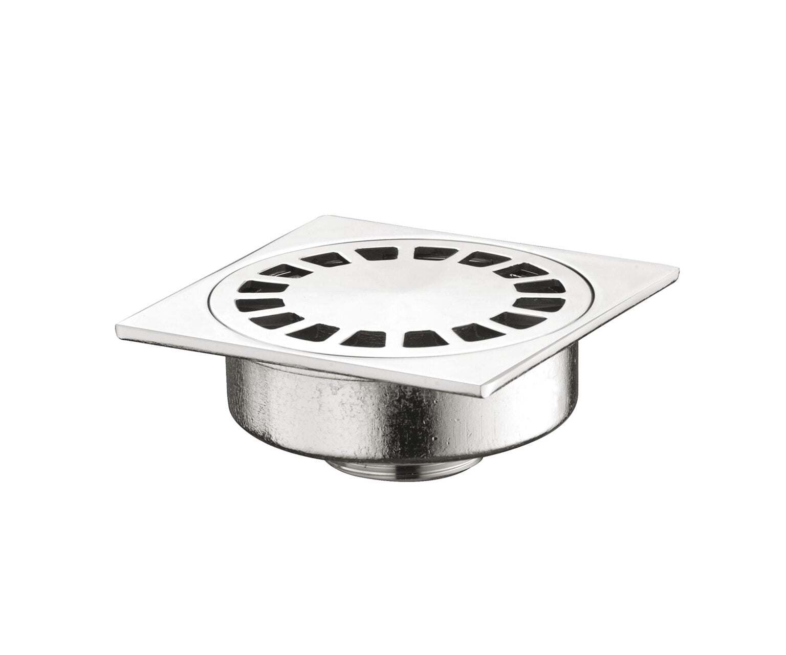 Piletta sifonata per pavimento con scarico centrale 1"1/4 - 100x100 mm — MADE IN Italy - HD casa