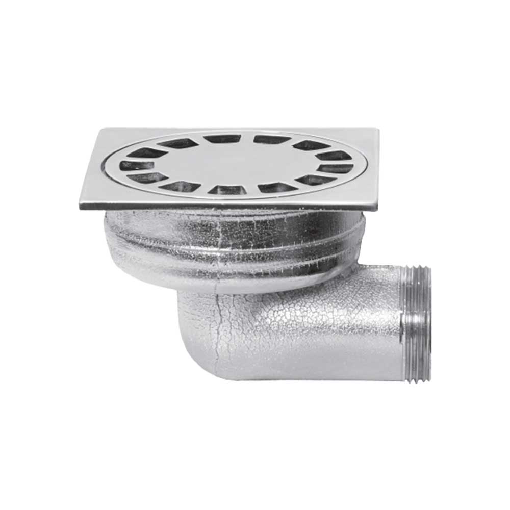Piletta sifonata per pavimento con scarico laterale 1"1/4 - 100x100 mm — Ghidini SPA - HD casa
