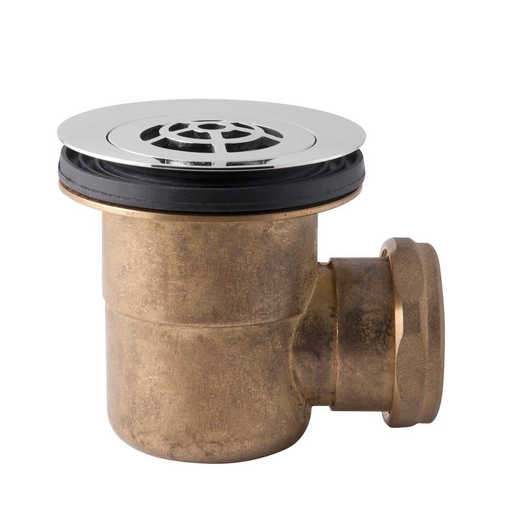 Piletta sifonata per piatto doccia con foro Ø60 in ottone OMP 1"1/2 x Ø80 mm - HD casa