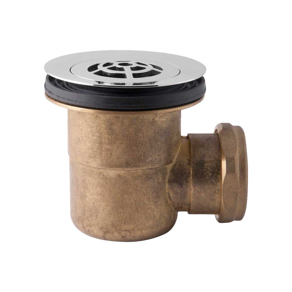 Piletta sifonata per piatto doccia con foro Ø60 in ottone OMP 1"1/2 x Ø80 mm - HD casa