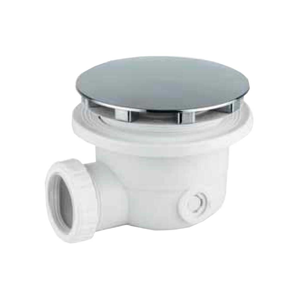 Piletta sifonata per piatto doccia con foro Ø90 cromata 1"1/2 x Ø120 mm - HD casa