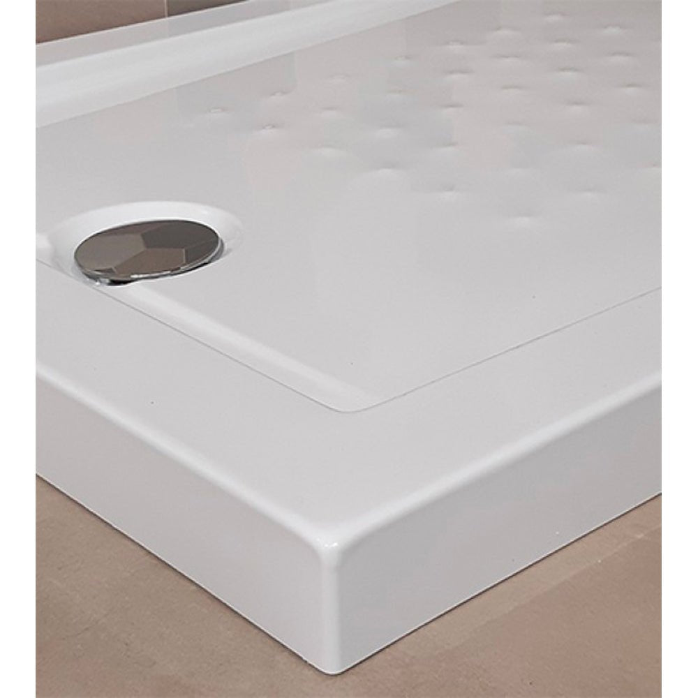 Piletta sifonata per piatto doccia con foro Ø90 cromata 1"1/2 x Ø120 mm - HD casa