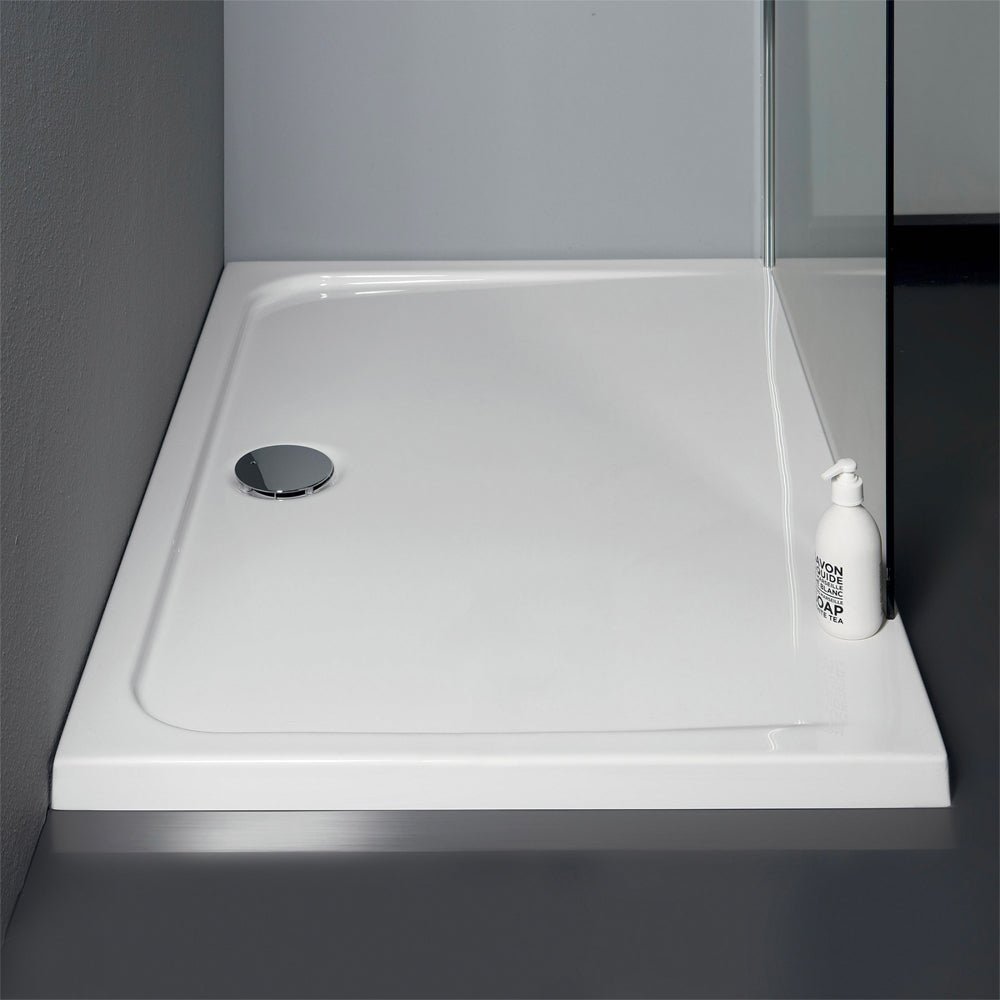 Piletta sifonata per piatto doccia con foro Ø90 cromata 1"1/2 x Ø120 mm - HD casa