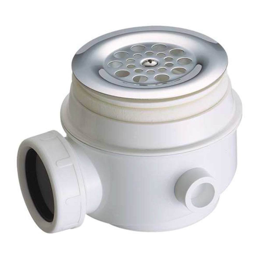 Piletta sifonata per piatto doccia foro Ø50/60 con tappo INOX 1"1/2 x Ø86 mm — CGS - HD casa
