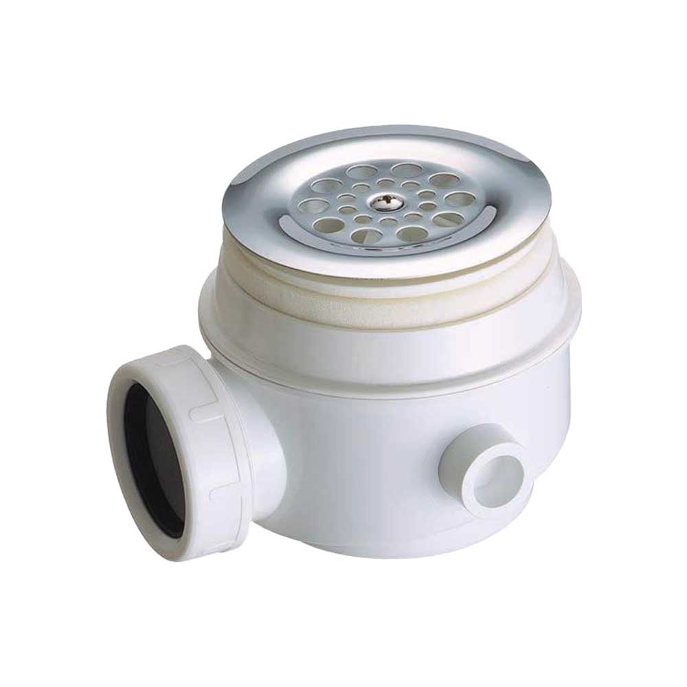 Piletta sifonata per piatto doccia foro Ø50/60 con tappo INOX 1"1/2 x Ø86 mm — CGS - HD casa