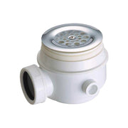 Piletta sifonata per piatto doccia foro Ø50/60 con tappo INOX 1"1/2 x Ø86 mm — CGS - HD casa