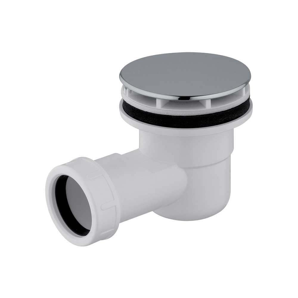 Piletta sifonata per piatto doccia foro Ø60 con tappo in ABS cromo 1"1/2 x Ø86 mm — CGS - HD casa