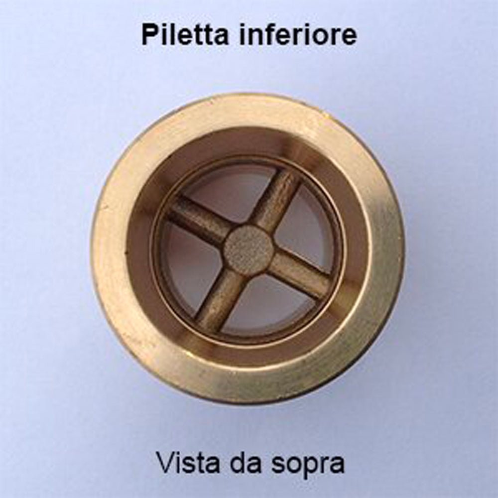 Piletta svizzera in ottone per troppo pieno 2" x Ø73 mm - HD casa