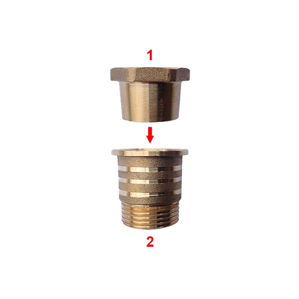 Piletta svizzera in ottone per troppo pieno 2" x Ø73 mm - HD casa