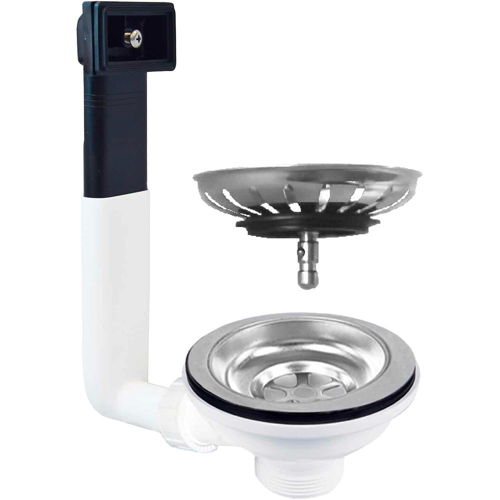Pilettone a canestro click-clack per lavello cucina con foro Ø 90 ctp 1"1/2 x Ø114 mm — MARY Plast - HD casa