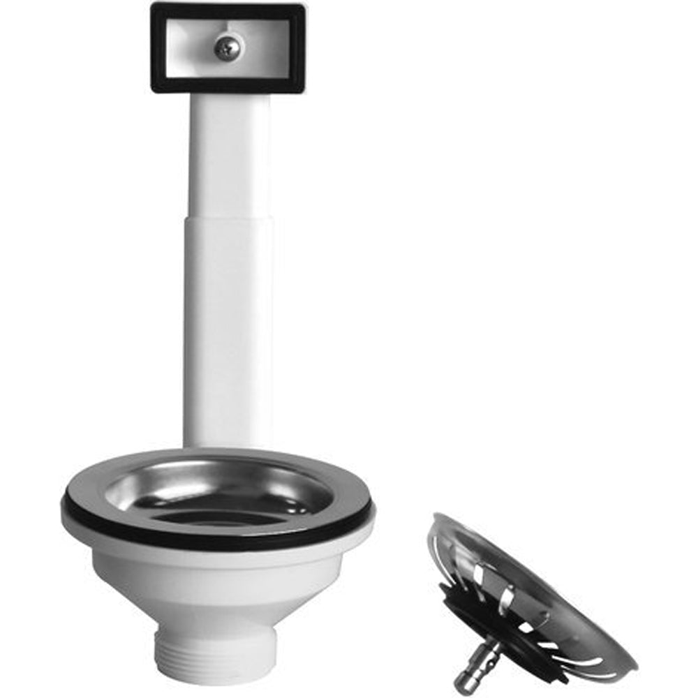 Pilettone a canestro click-clack per lavello cucina con foro Ø 90 ctp 1"1/2 x Ø114 mm — MARY Plast - HD casa